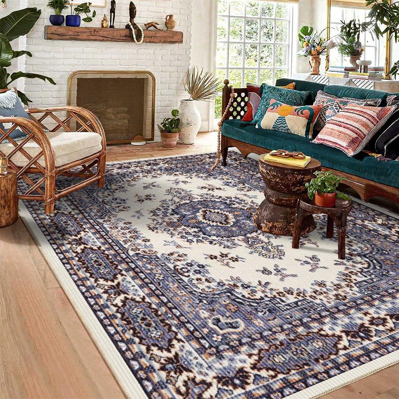 WTEMPO Ковровое покрытие для гостиной, коврик для персидского дивана, журнального столика, ковер для отеля, двуспальная кровать, ковер