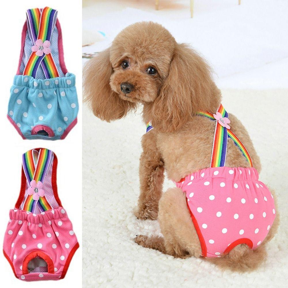 XS~XL Dog Physiological Pants Polyester Dog Menstrual Pants Breathable Puppy Underwear Briefs Dog