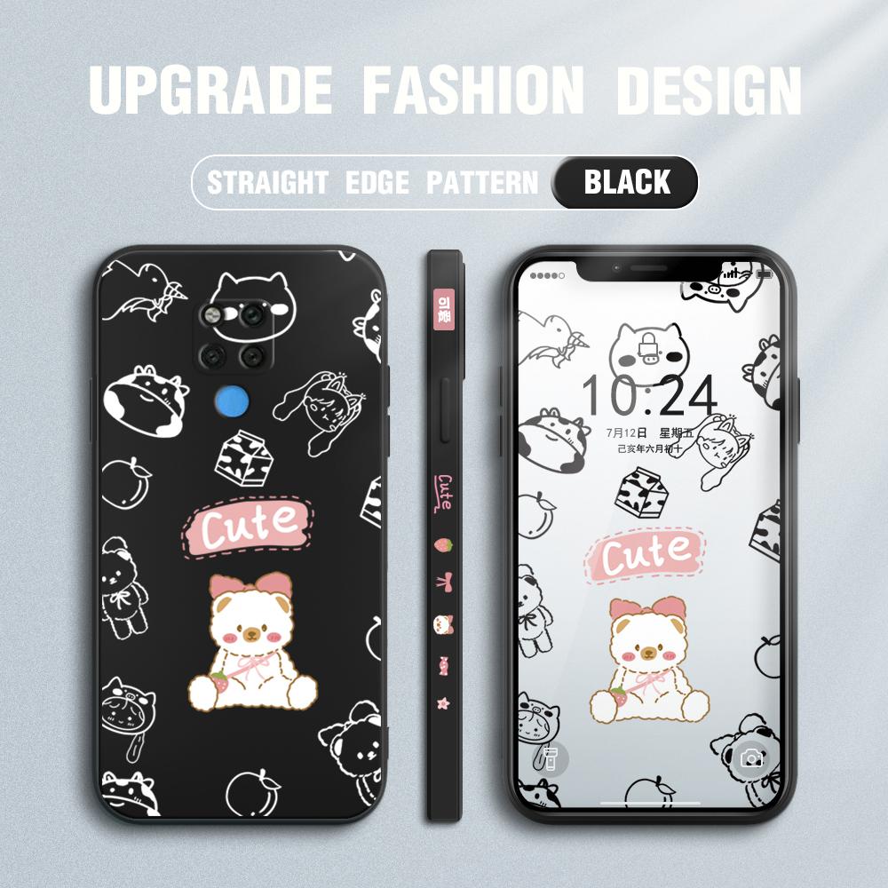 Чехол для телефона с мультяшным красочным узором, квадратный, жидкий, силикон, TPU, полное покрытие, противоударный, защитный чехол для камеры Huawei Honor Vivo