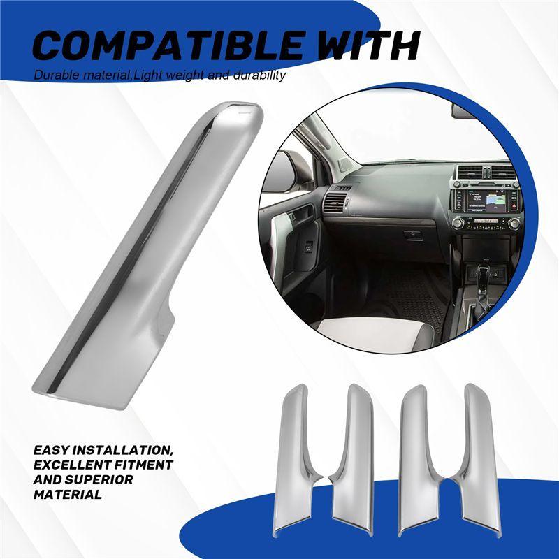 For Toyota Land Cruiser Prado FJ 150 2014 2015 2016 ABS Chrome Interior Door Handle Cover Trims Protection Sticker