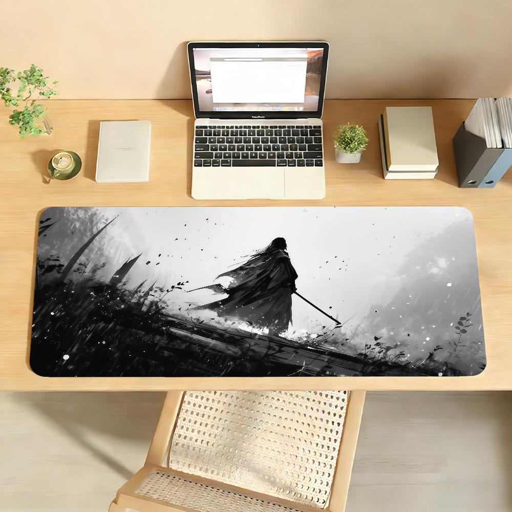 Ink Painting Sword Mouse Pad Nonslip Desk Mat PC Laptop Accessories Rubber Office Keyboard Large Gamers Decoracion