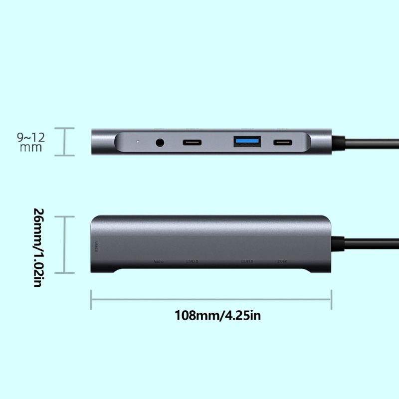 Адаптеры USB C из алюминиевого сплава с поддержкой 4K HDTV, быстрой зарядки 60 Вт PD и расширения множеством портов