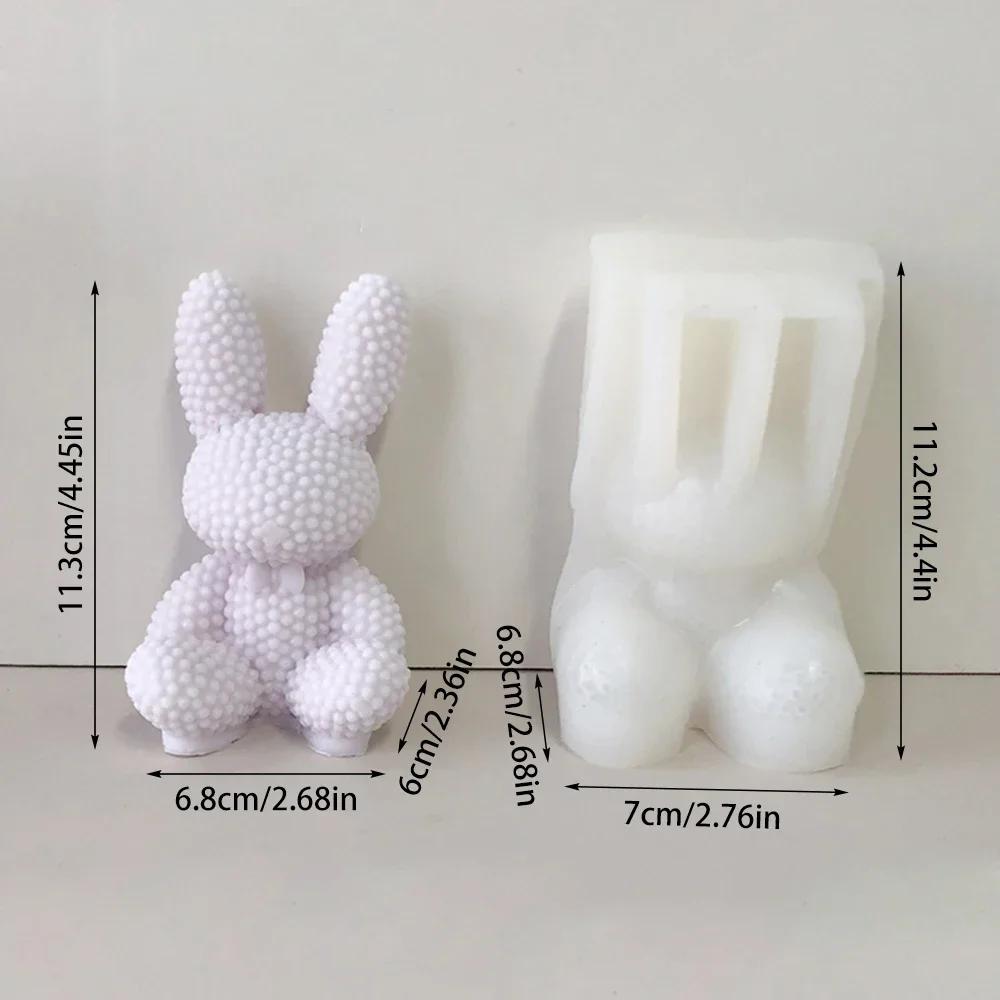 3D Pearl Rabbit силиконовая форма для свечей DIY Pearl Bear Aroma эпоксидная смола форма для мыла и свечей DIY Craft Handmade Home Decor