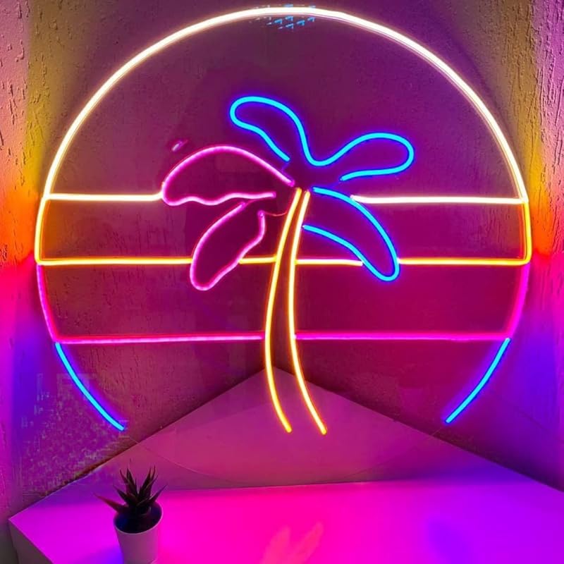 Неоновые вывески «Волна» Светло-голубые светодиодные ночники с диммируемым переключателем для детского настенного декора Питание от USB для гостиной, бара, спальни, рождественский подарок(11.8 *