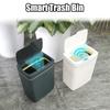 Garbage Bin 18L With Lid Touchless Smart Sensor Quiet Smart Trash Can for Kitchen Bathroom Bedroom Automatic Bagging Electronic Trash Can