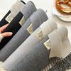 Thickened Double-Sided Fringed Scarf Pure Color Cashmere-Style Women'S Fashionable Student Two-Purpose Shawl Autumn Winter Korea