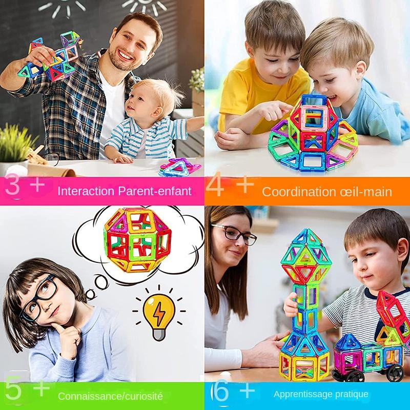 Magnetic Building Blocks Big Size and Mini Size DIY Magnets Toys for Kids Designer Construction Set Gifts for Children Toys