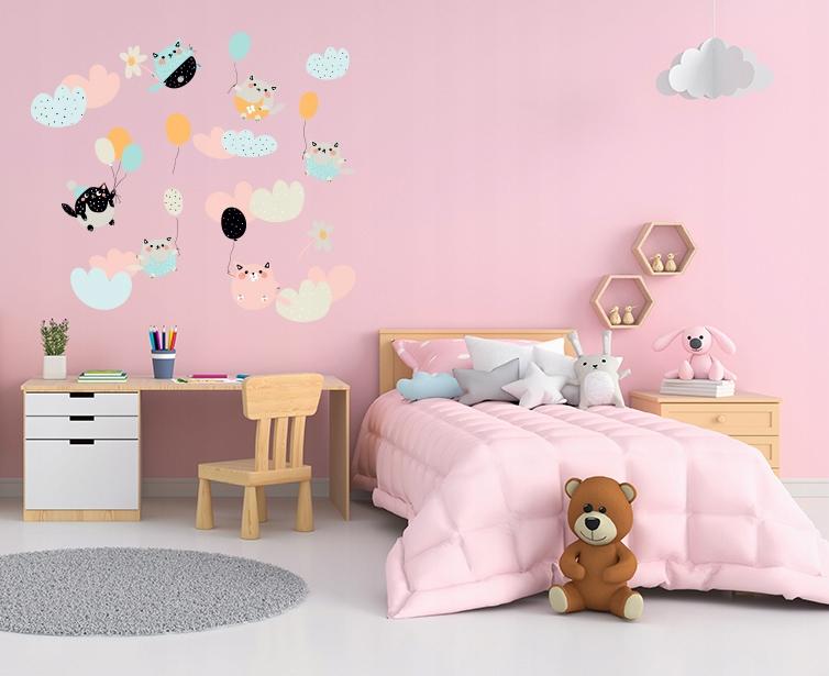 Wall stickers Cats balloons N004