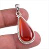 Натуральный Красный Оникс Драгоценный камень Ручной работы 925 Стерлинговое Серебро Ювелирная Подвеска 1,50'' W0N78