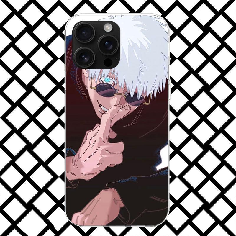 Kaisen J-Jujutsu Годзё Сатору Чехол для телефона для iPhone 17 Air 16 16E 15 14 Plus 13 Mini 12 11 Pro Max 7 8 + SE 2020 Мягкий чехол Funda