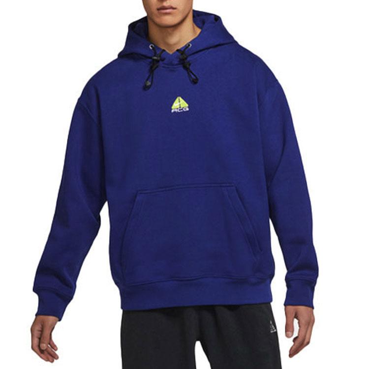 Nike ACG Термопуловер с начесом Спортивная толстовка с капюшоном на флисовой подкладке Унисекс Королевский синий DH3088-455