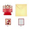 3D Pop-Up Christmas Cards with Envelope Folded Holiday Greeting Cards Cute Santa Claus Gift Card for Friends Children Family