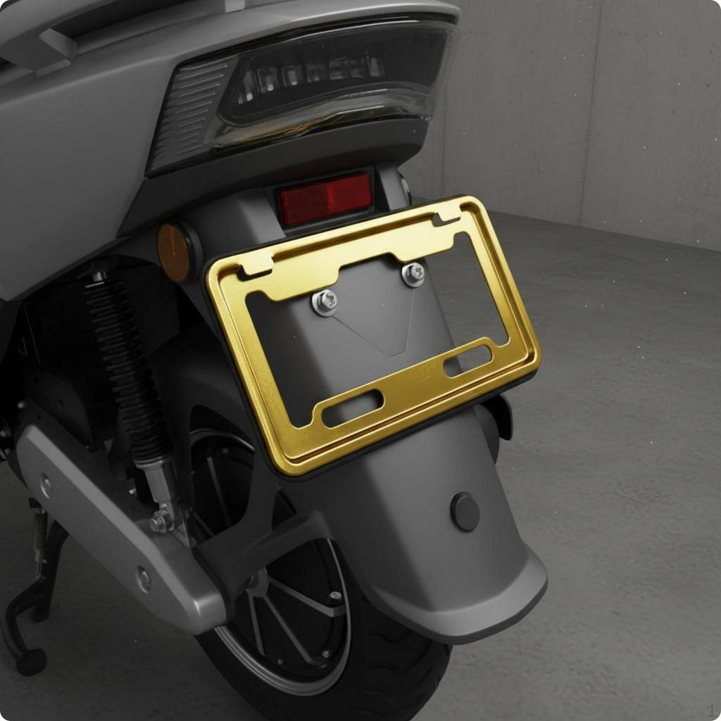 Electric Bike Registration Plate Bracket Rust Resistant Holder Easy Installation Vehicle