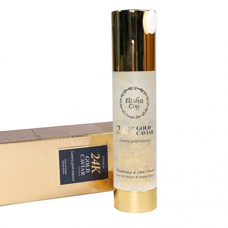 ElishaCoy 24K Gold Caviar Essence 50ml, Nourishing, Moisturising, Kbeauty, Korean Cosmetic, Sample