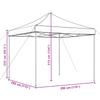Party Tent Taupe 292 x 292 x 315 cm Oxford Fabric