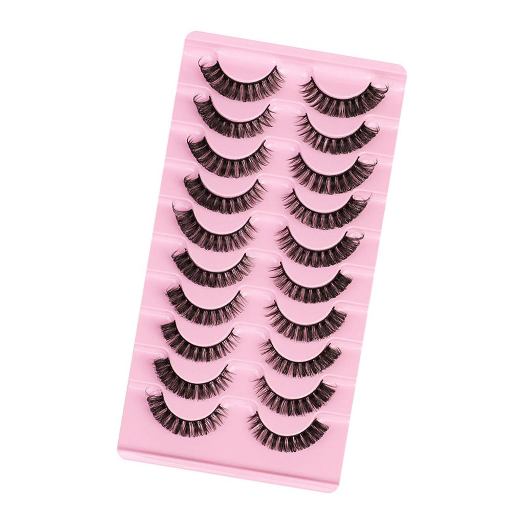 10 пар многоразовых самоклеящихся ресниц. Клей или подводка для глаз не требуются. Натуральные густые накладные ресницы для наращивания.