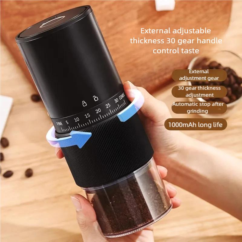 Gianxi Small Portable Mini Home Kitchen Coffee Grinder Machine Mill Automatic Type-C Charger Electric Manual Coffee Grinder