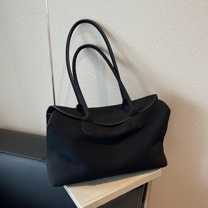 Solid Color Underarm Bag Trendy Satchel Bag Faux Suede Handbags Women Elegant Shoulder Bags Casual Totes Bag