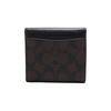Coach Тройное портмоне 11 Classic Monogram На кнопке Холст и кожа Держатель для карт Кошелек Маленький женский кошелек Коричневый Черный CE930-IMAA8