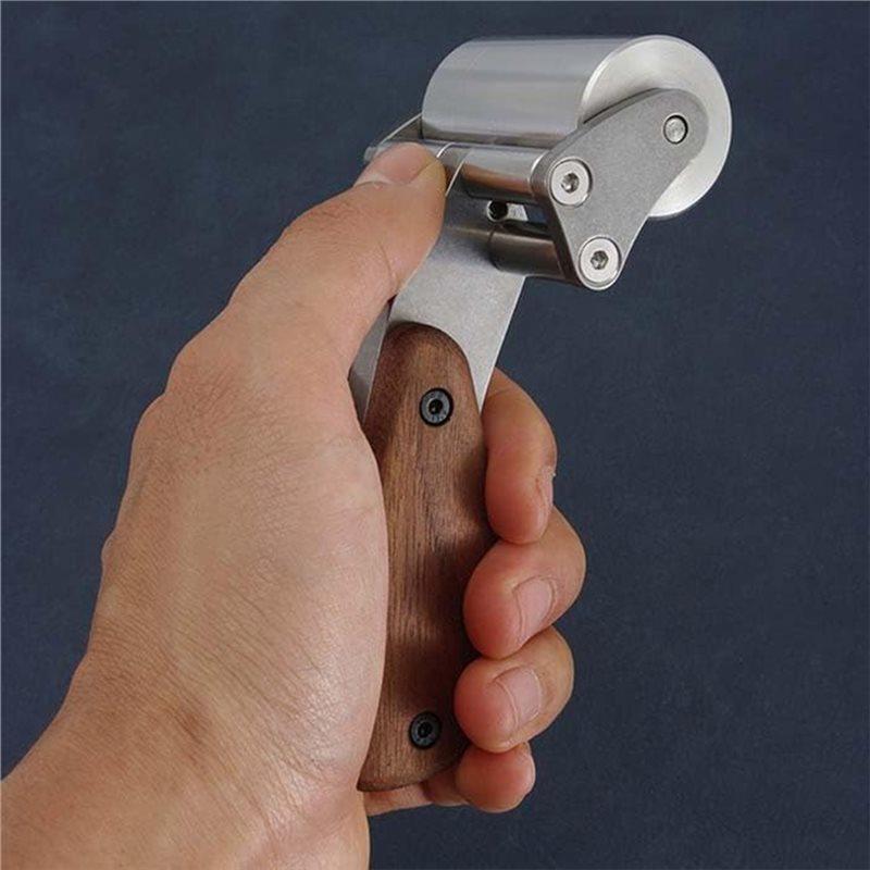 ABYN-Наклонный Ролик, Шириной 60 мм - Рукоятка Ролика из Кожи Для DIY Для Работы с Кожей, Переплета, Для Кожевенных Проектов