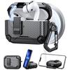 Защитный чехол из углеродного волокна для наушников Airpods Pro 3 pro 2 airpods 4 ANC Магнитный замок безопасности С крючком Чехол-держатель для телефона
