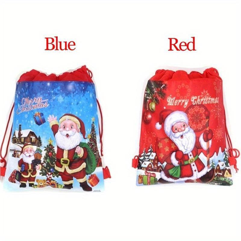 5 шт. Рюкзаки Дед Мороз Рождественские принадлежности Упаковка игрушек Рождественский подарочный мешок Мешки для хранения Мешки на шнурке