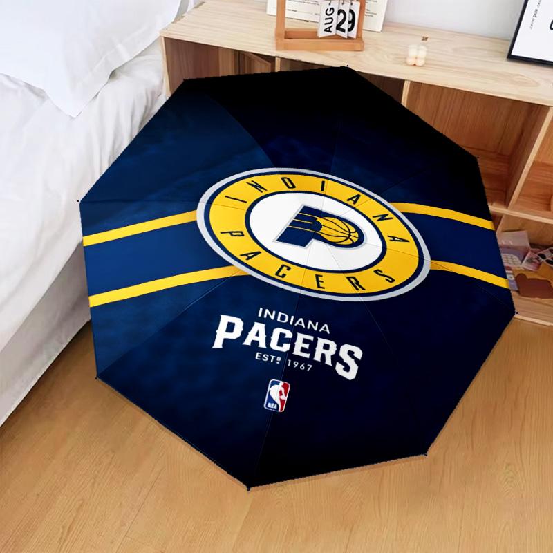 Pacers Basketball Team Umbrella Folding umbrella, automatic umbrella 8-Frame for Travel, camping Use Gift for Halloween Christmas