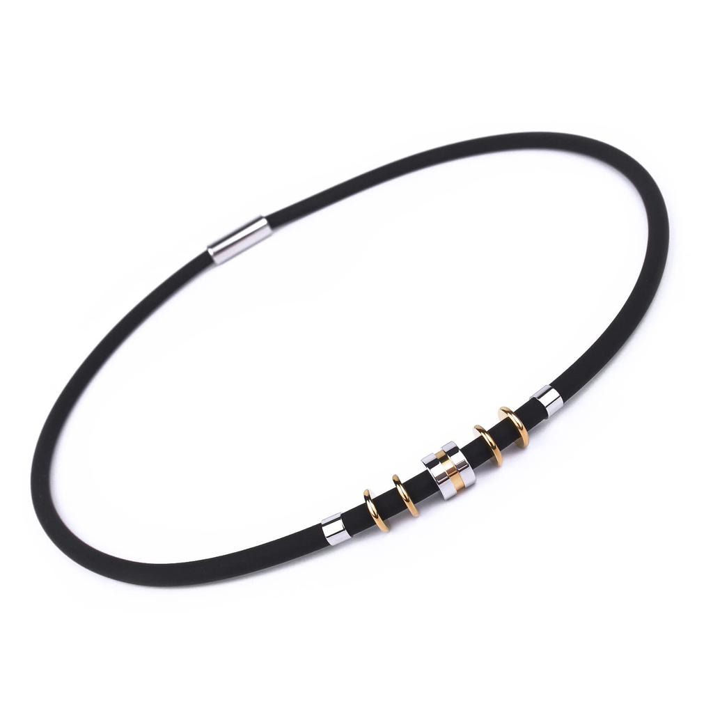 Collar Magnetic Necklace Stainless Steel Fashion Silica Gel Skin Compatibility Neck Luxury Design Health Accessory Unisex Can Be Worn All Seasons