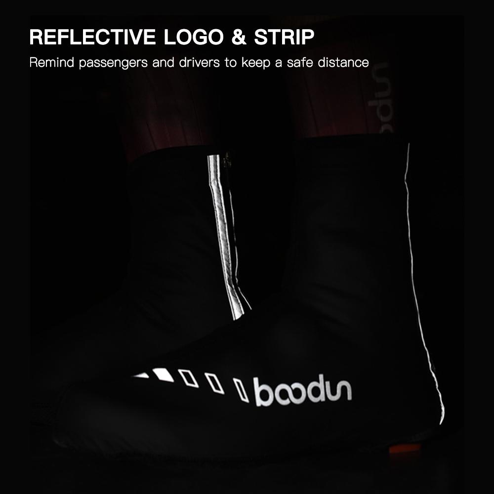 Зимний чехол для велосипедной обуви, водонепроницаемый чехол из полиуретана, нескользящие бахилы на молнии с бархатной подкладкой