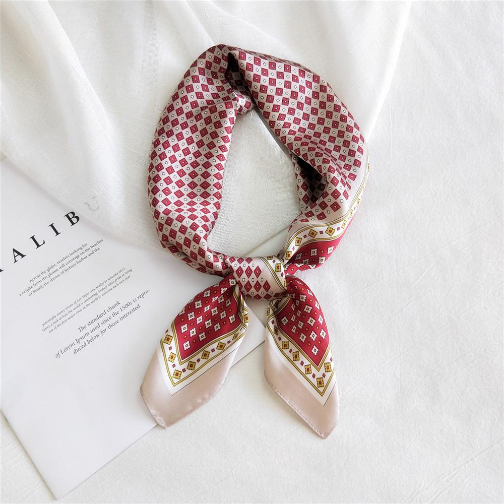 Fashion Decoration Scarf Hairband Tie Hair 70 Small Square Scarf Silk Scarf Women'S Spring And Autumn Versatile Small Scarf Professional Scarf