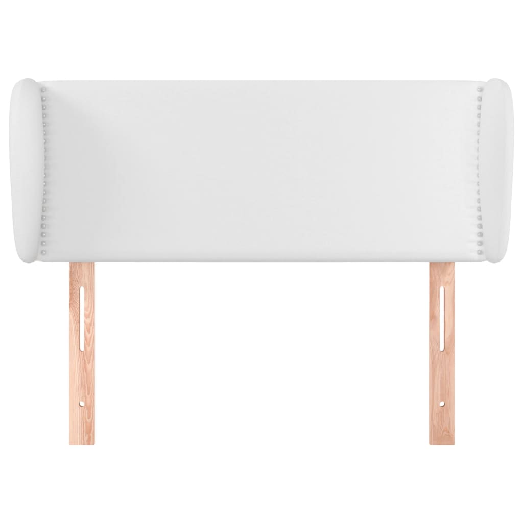 Headboard with Ears White 103 x 23 x 78 88 cm Faux Leather