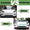 For Tesla Model 3 Model Y Automobile Honeycomb Style Front Bumper Air Intake Grille Sports Racing Radiator Protective Cover