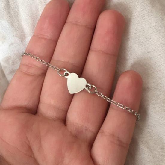 Женский минималистский браслет с подвесками в виде сердца с любовью, ювелирные изделия, подарок на день Святого Валентина