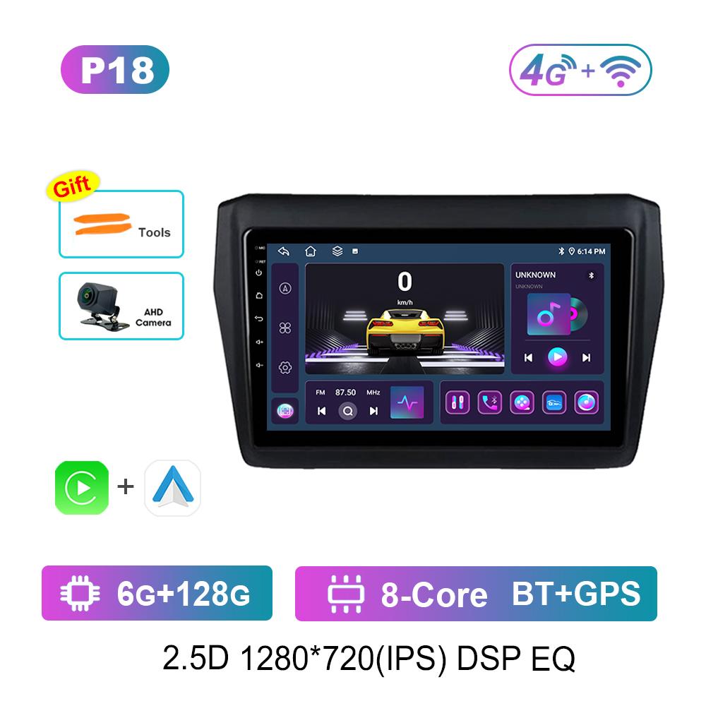 Android Car Radio Multimedia Video Player для Suzuki Swift 2017 2018 - 2019 GPS-навигация Bluetooth 4G WiFi GPS-навигация