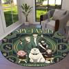 Ковер круглый Spy Family Ковер для гостиной, спальни, дивана, игровой комнаты Декор Нескользящий коврик для пола