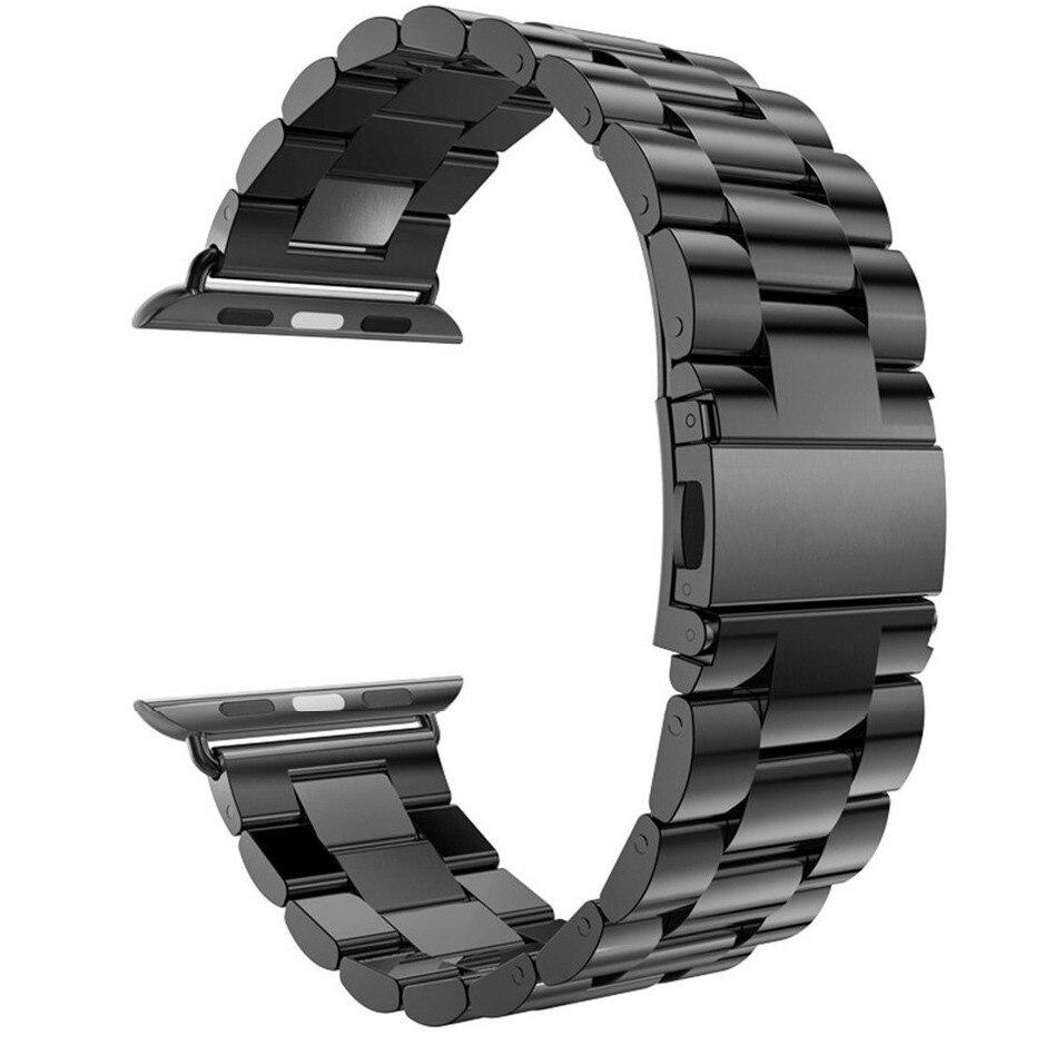 Звеньевой браслет из нержавеющей стали для Apple Watch Series 1-8, SE, Ultra - Регулируемый с помощью инструмента, Различные цвета