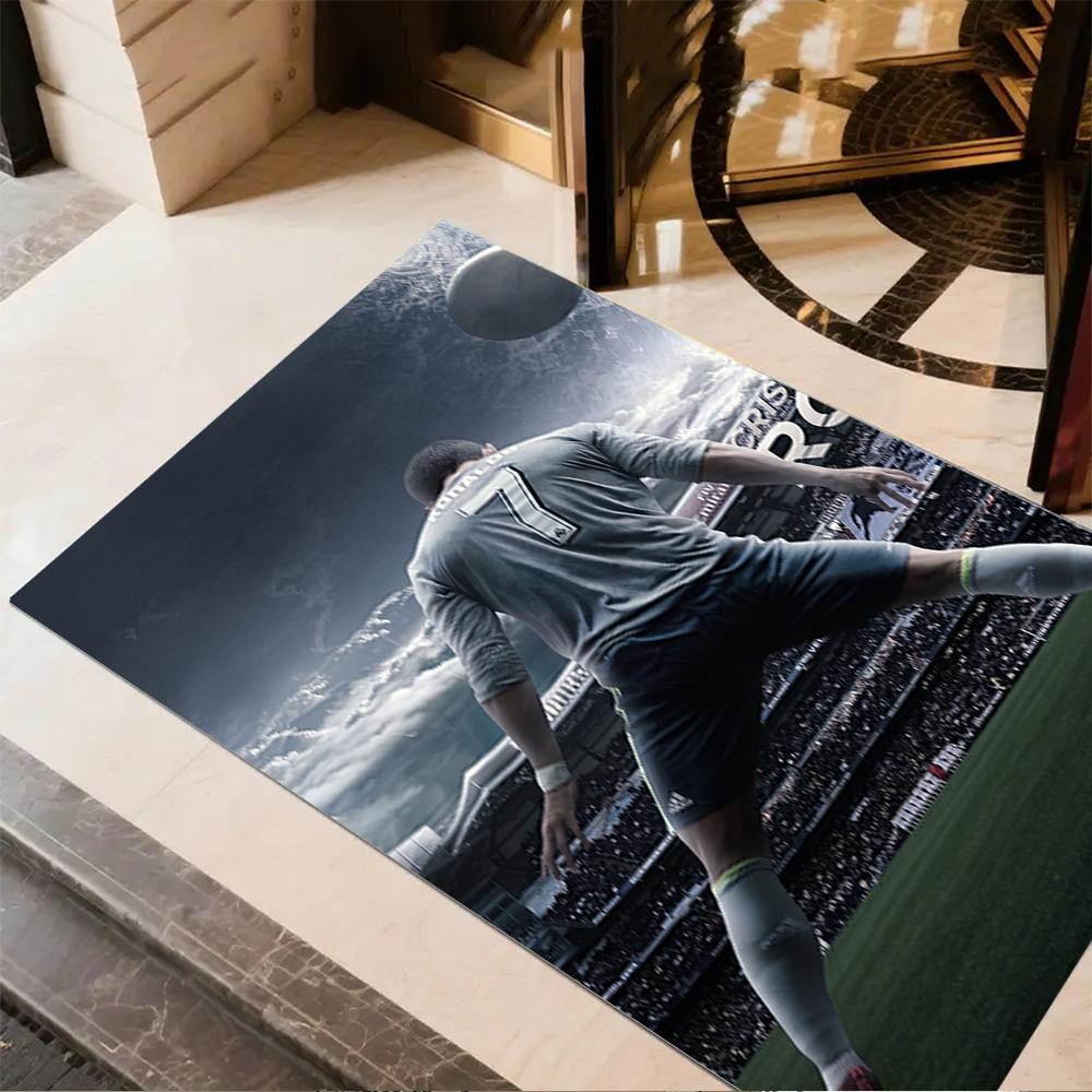 Football Player Action Floor Rug Office Rug Design for Game Room Bedrooms Dormitory Foyer Antislip Carpet Anime Office Decor Birthday/Christmas Gift