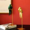 Home Deocr Tabletop Ornaments Desktop Decoration Parrot Statue Miniature Figurines Simulated Animal