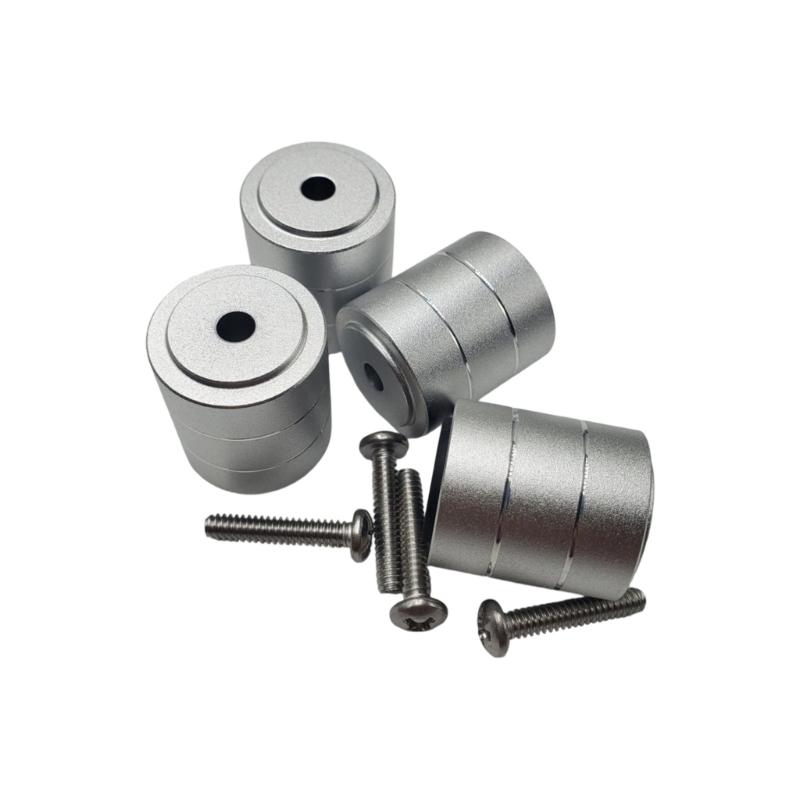 Aluminum PC Chassis Amplifier Feet Shock Absorbing Amplifier Pad Heat Dissipation Increased Height Stand Base