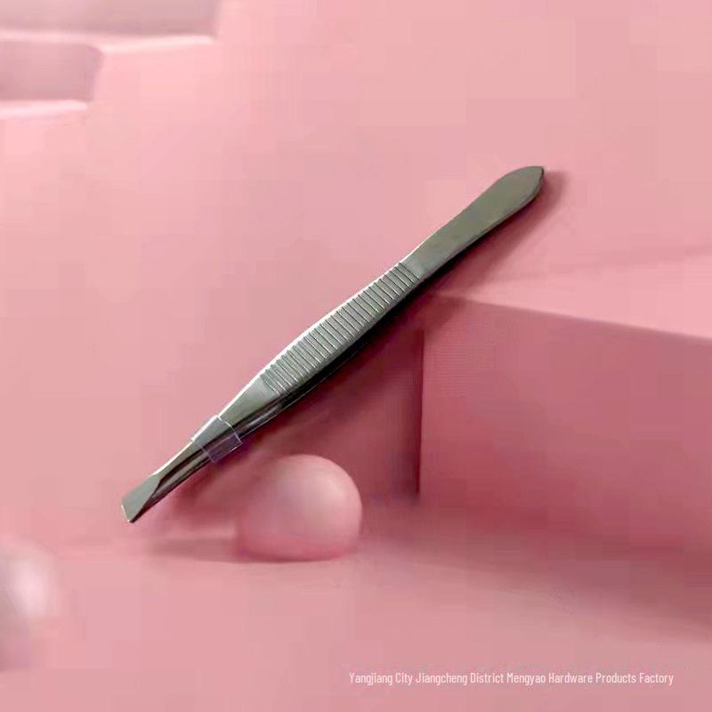 Пинцеты для ресниц и бровей из нержавеющей стали с прямыми и скошенными кончиками для выщипывания и пересадки