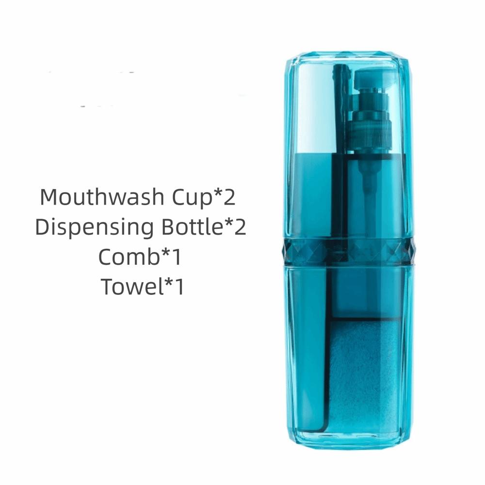 6pcs/set Toothbrush Storage Box Partitioned Toothbrush Cup Case Travel Mouthwash Cup Camping