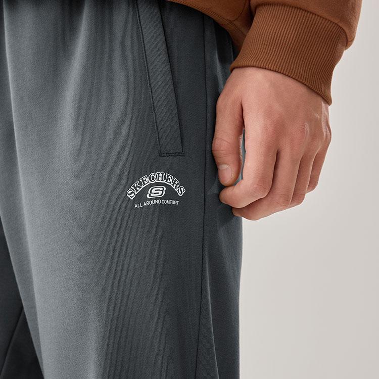 Skechers Теплые и морозостойкие прямые спортивные повседневные брюки, мягкие и удобные, однотонные, мужские, L425M071-013P