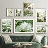 White Flower Plant Wall Art Pictures Canvas Painting Spring Fresh Landscape Poster and Print for Modern Living Room Home Decor