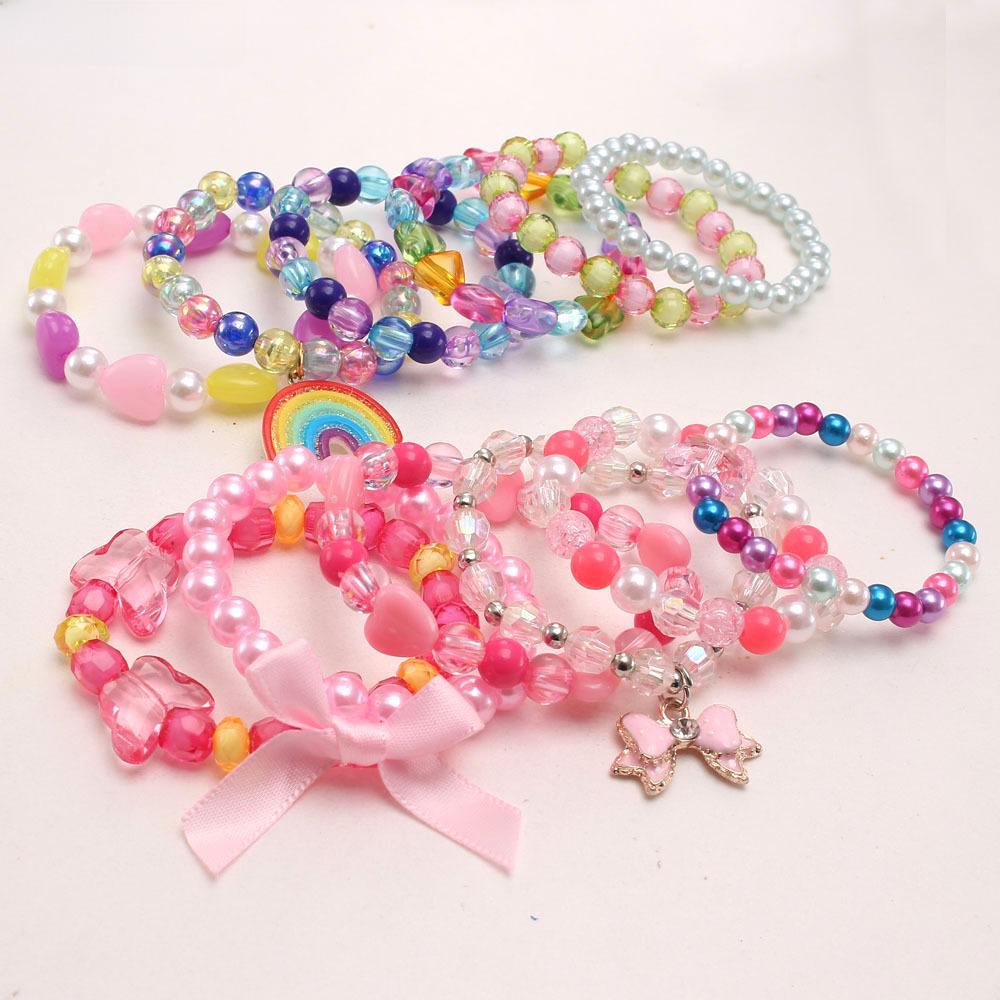 Браслет из бисера с подвеской Rainbow Resin для девочек