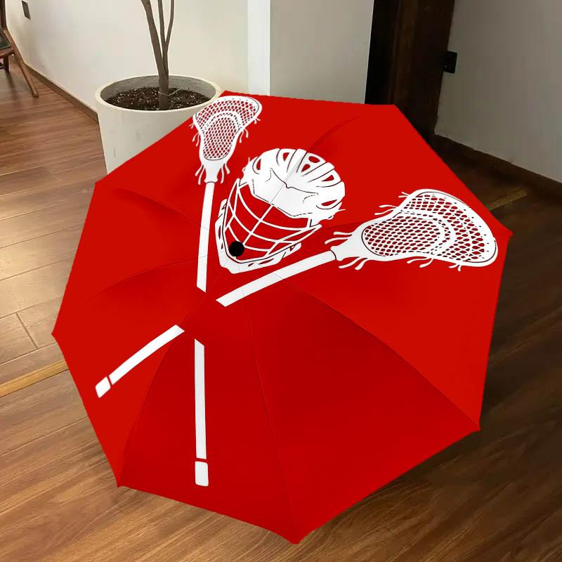 1PC lacrosse helmet Umbrella-8-Rib Reinforced, Automatic Open, Lightweight & Durable, Cute Fashion Accessory for Outdoor-W105