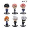 Оригинальный набор из 6 ПВХ фигурок Дзюдзюцу Кайсен Тогэ Годзё Сатору Годзё Мэгуми Фусигуро Нобара Кугисаки Кэтидзу и Кокити Мута Высота 8 см