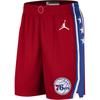 X NBA Philadelphia 76ers Statement Edition Удобные эластичные баскетбольные шорты мужские шорты University-Red DO9438-657