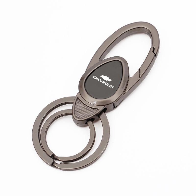 Premium Zinc Alloy Car Keychain Minimalist Metal Keyring For Chevrolet Cruze Malibu Colorado Suburban Equinox Blazer Trax Camaro