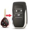 Upgrade 2/3/4 Button Flip Key Case For Toyota Reiz Camry Rav4 Yaris Corolla 4Runner Avlon Folding Car Remote Key Shell