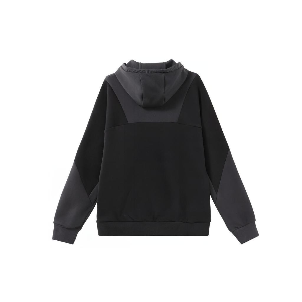 Adidas Casual Sports Hooded Spliced Jacket Men Outerwear Black HE7469